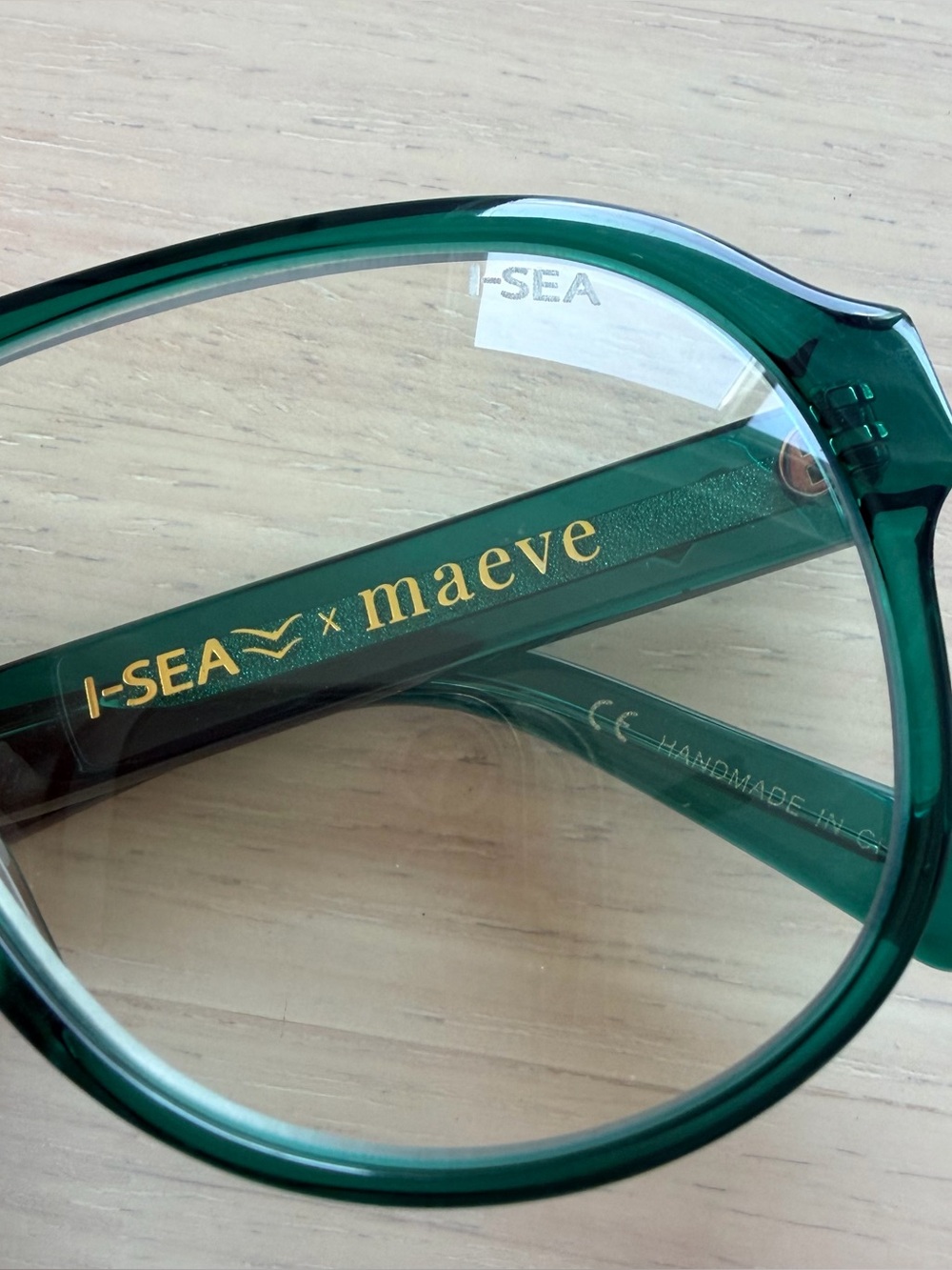 EUC Anthropologie MAEVE Charlotte Polarized Aviator I-SEA Green Eyeglass Frames